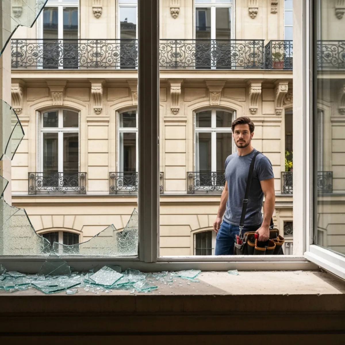 Vitre cassee : que faire et comment appeler un vitrier en urgence ?
