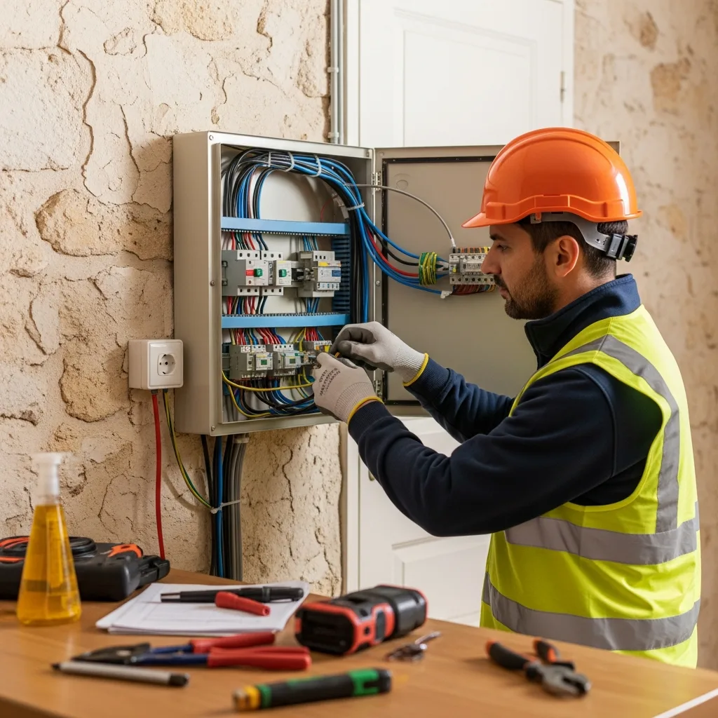 Électricien intervenant à Ableiges