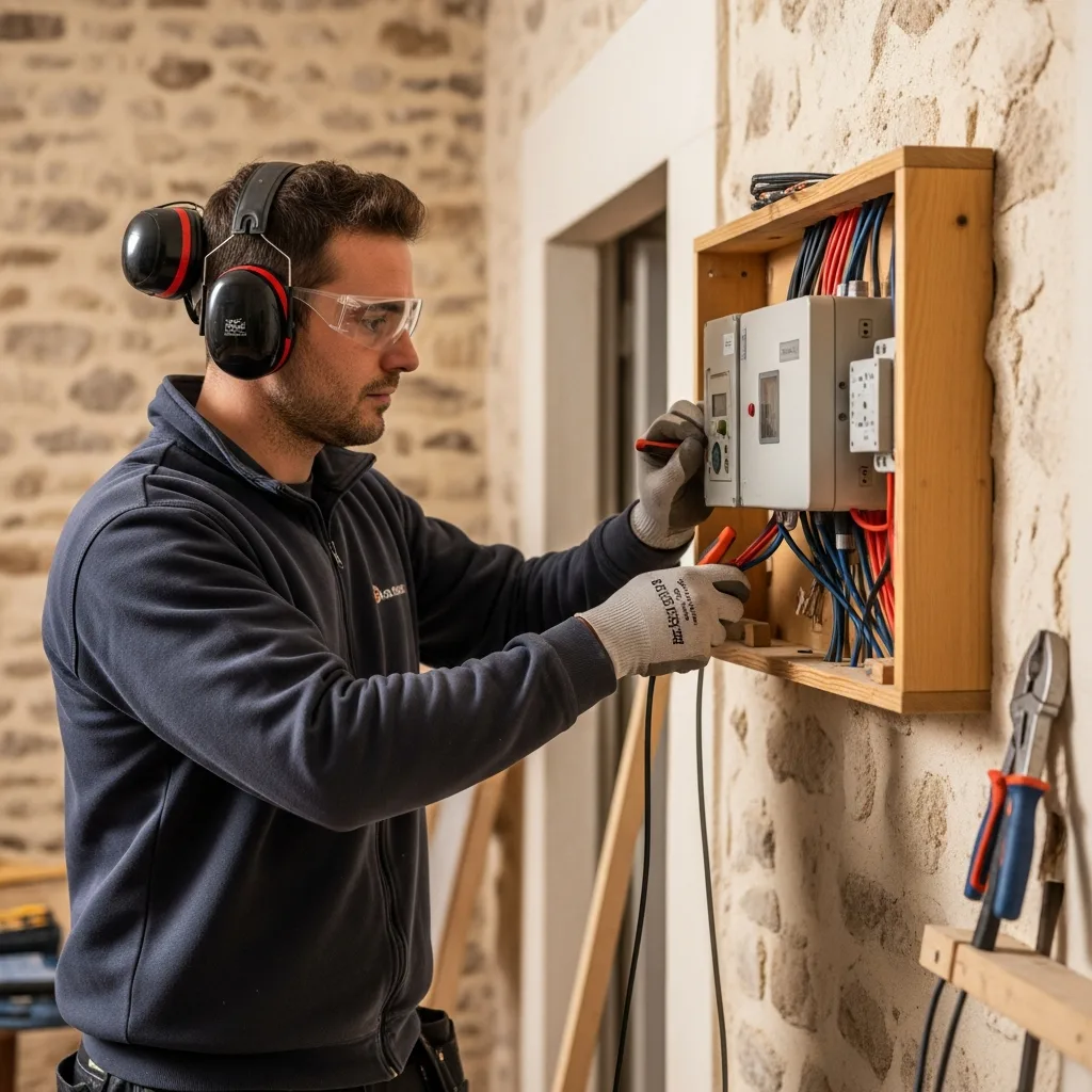 Électricien intervenant à Auvers-Saint-Georges