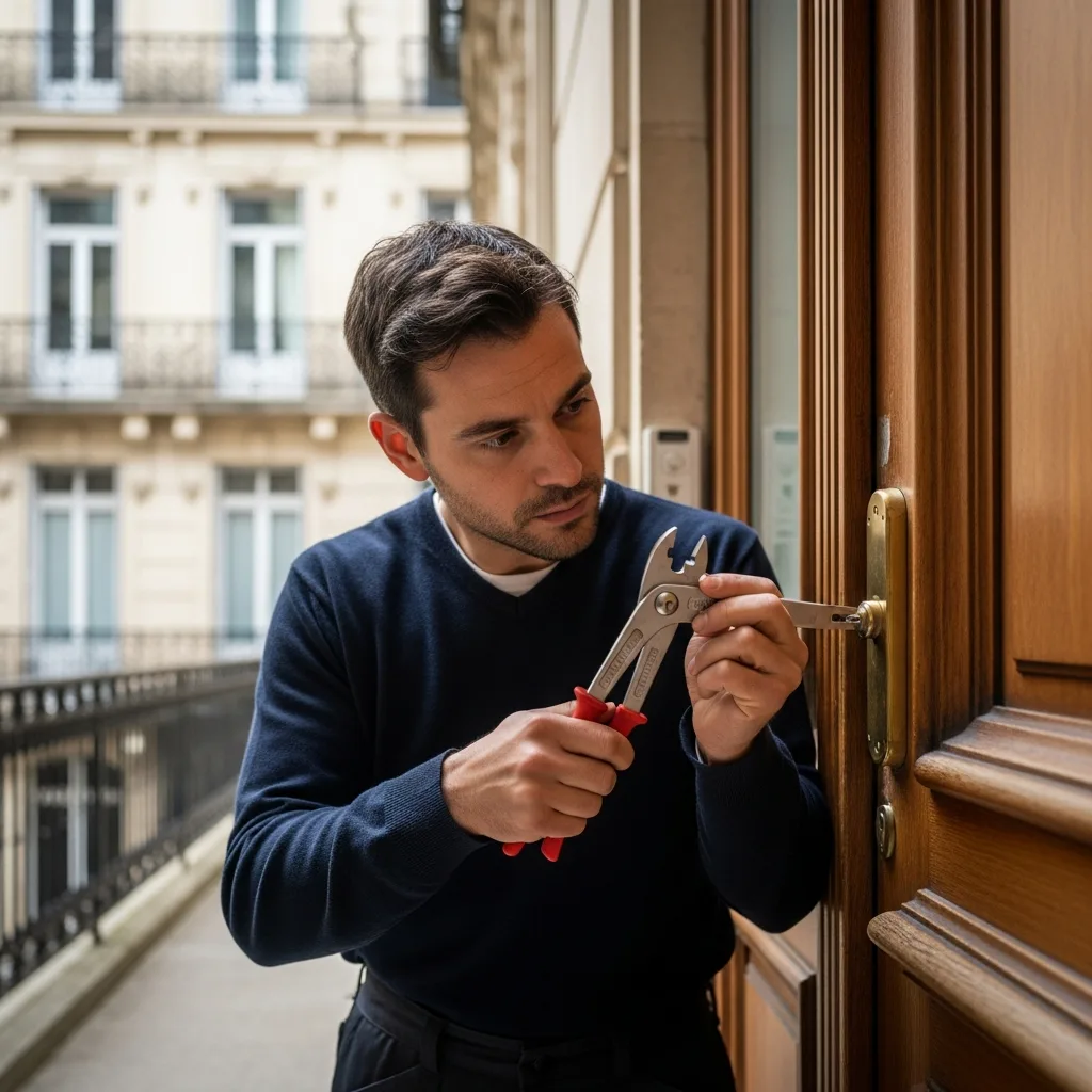 Serrurier ouvrant une porte à Bois-Colombes