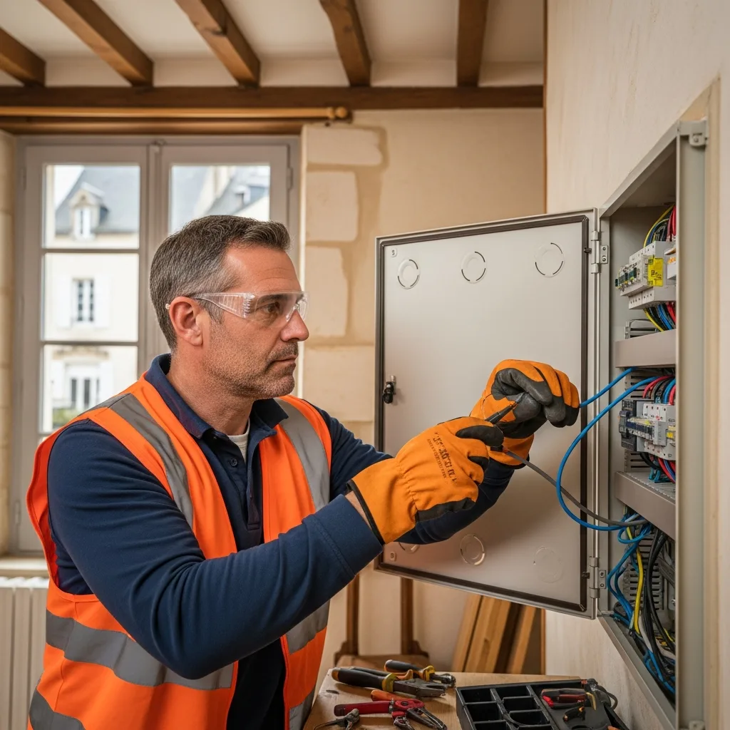 Électricien intervenant à Breux-Jouy