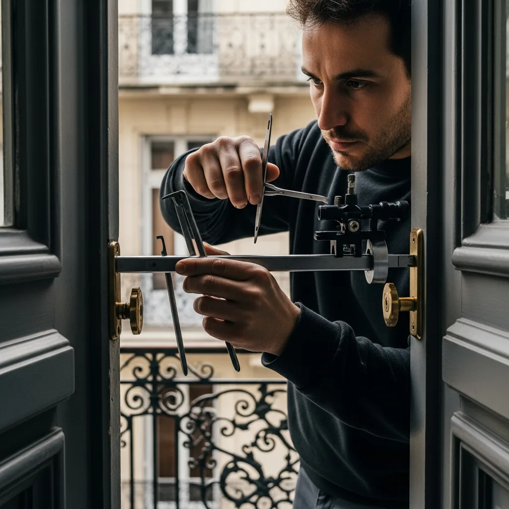 Serrurier ouvrant une porte à Chailly-en-Bière