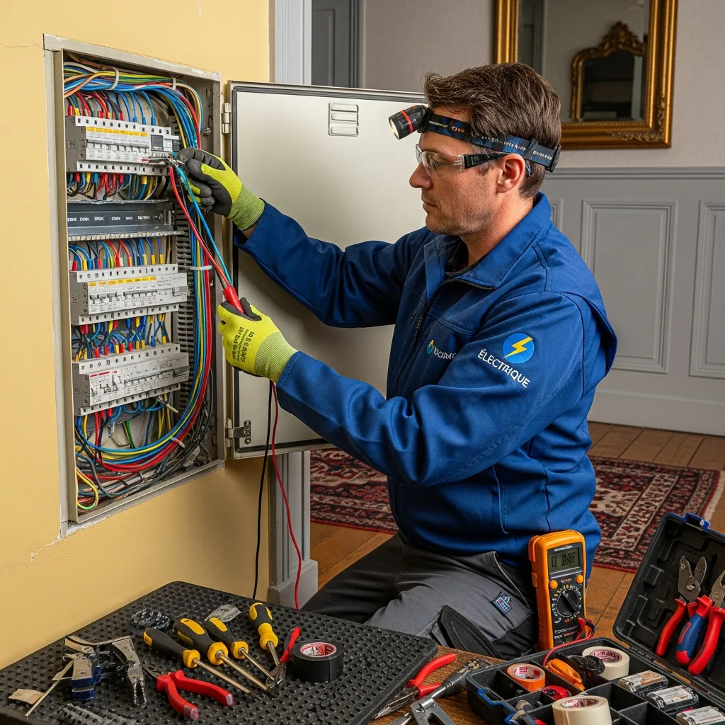 Électricien intervenant à Fontenay-le-Vicomte