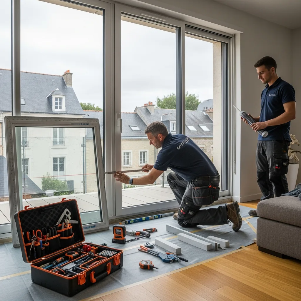 Pose double vitrage à Gouvernes (77400)