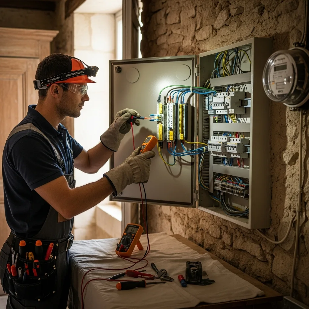 Électricien intervenant à Hardricourt
