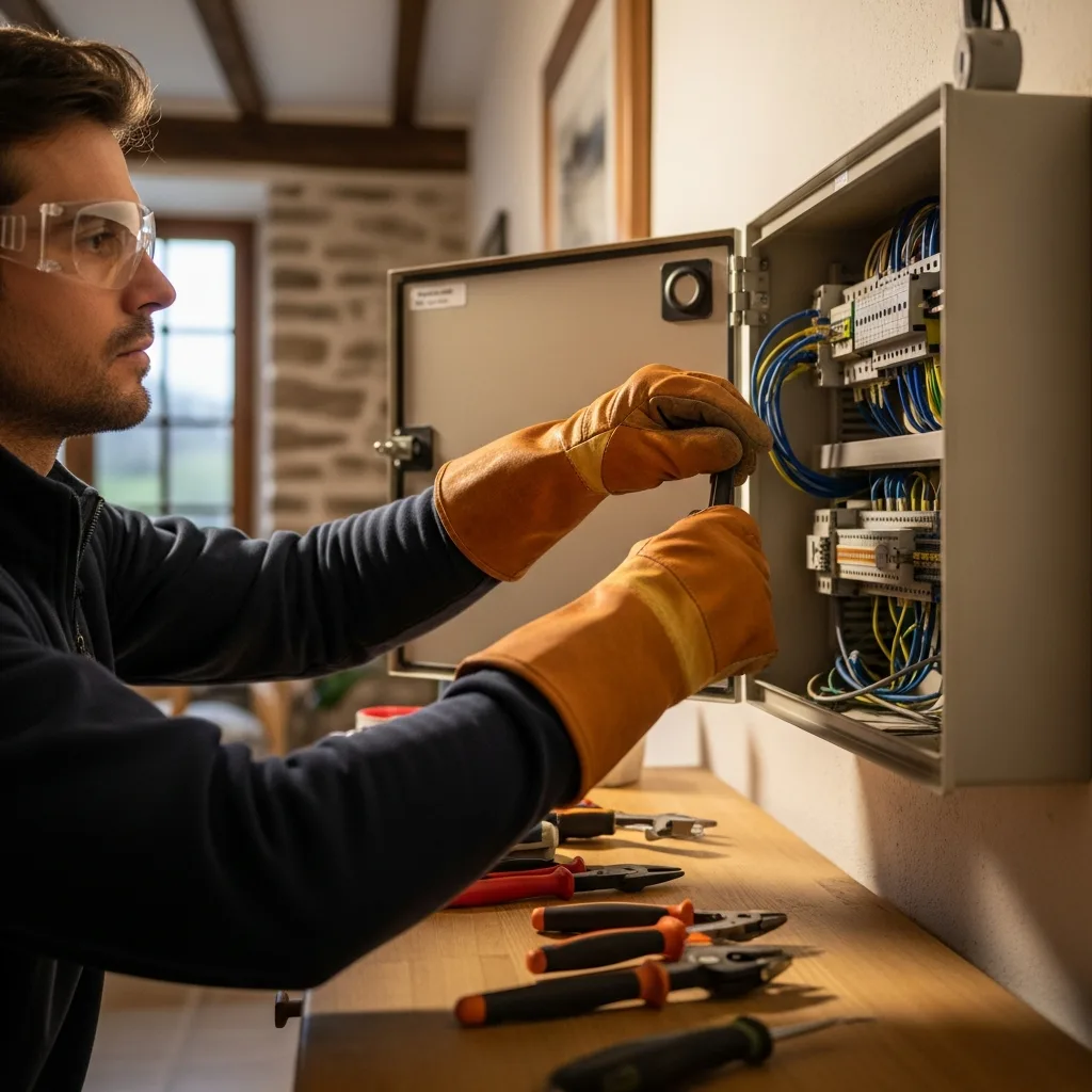 Électricien intervenant à Houdan