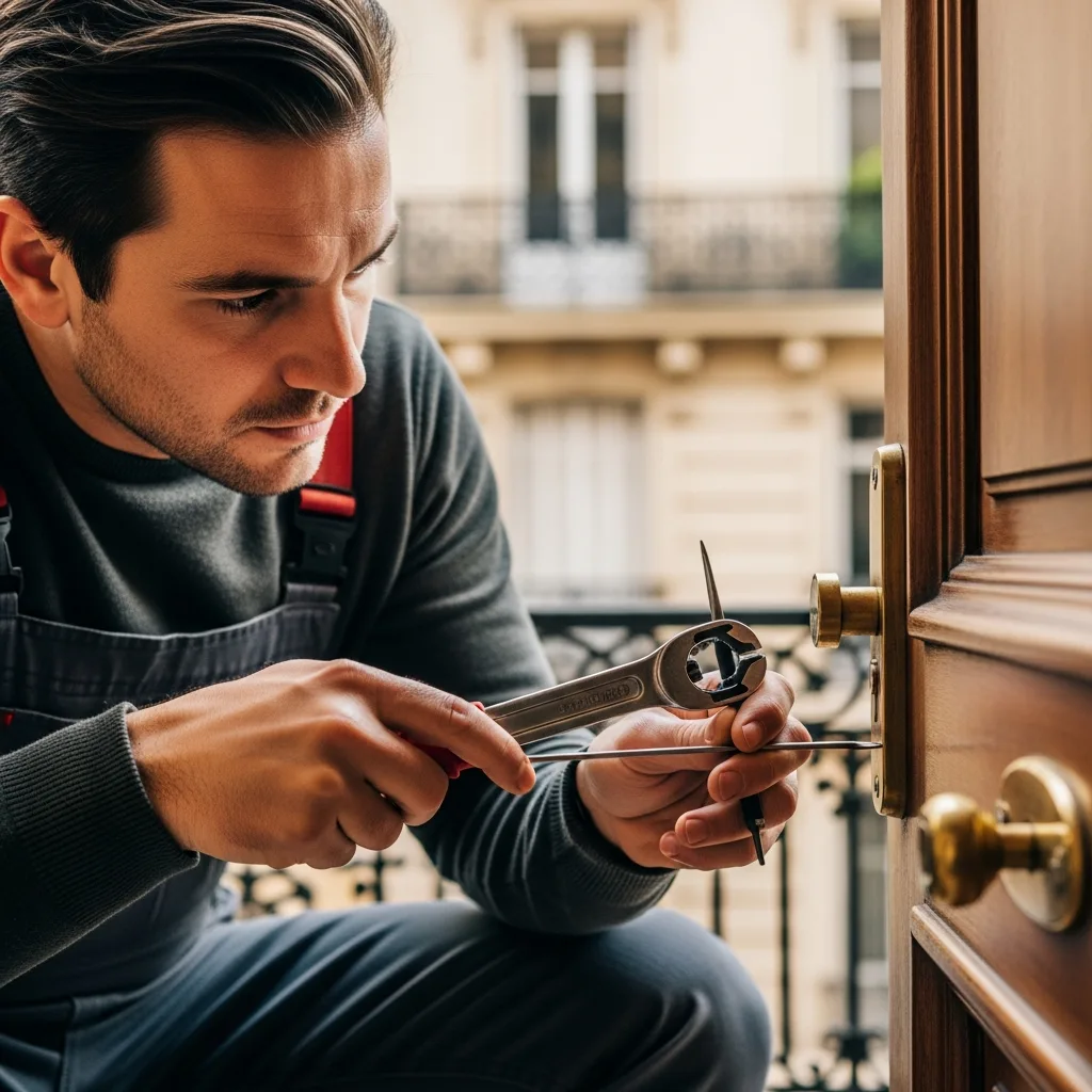 Serrurier ouvrant une porte à Ivry-sur-Seine