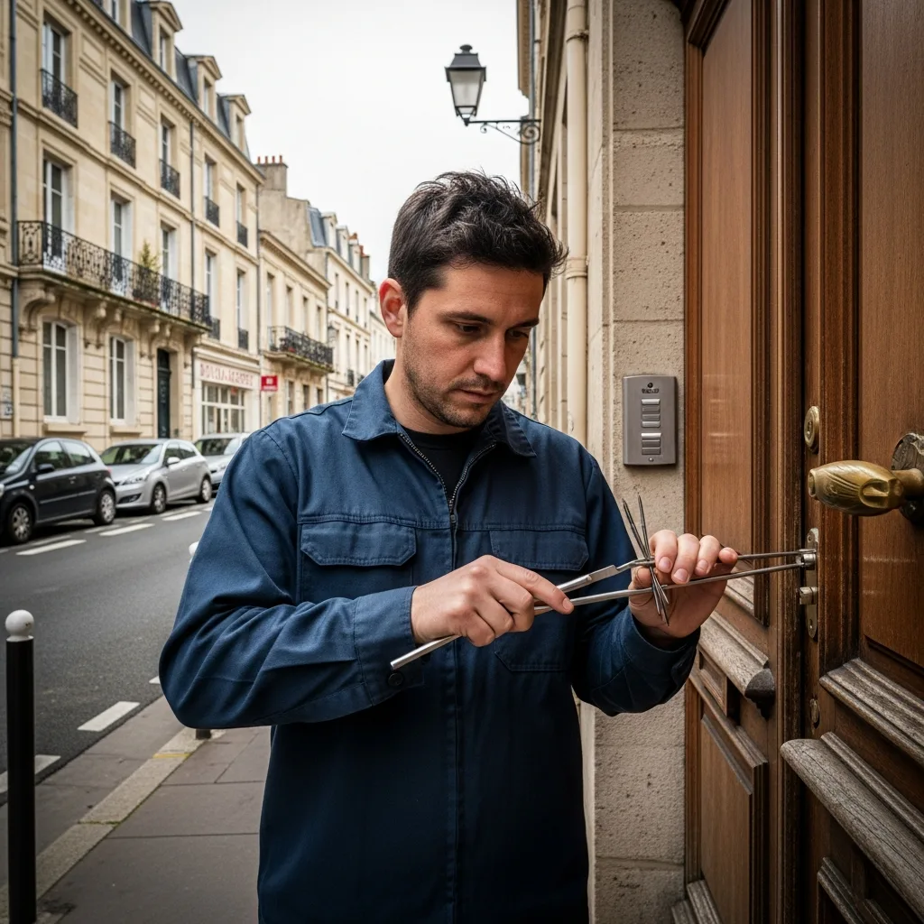 Serrurier ouvrant une porte à Magnanville