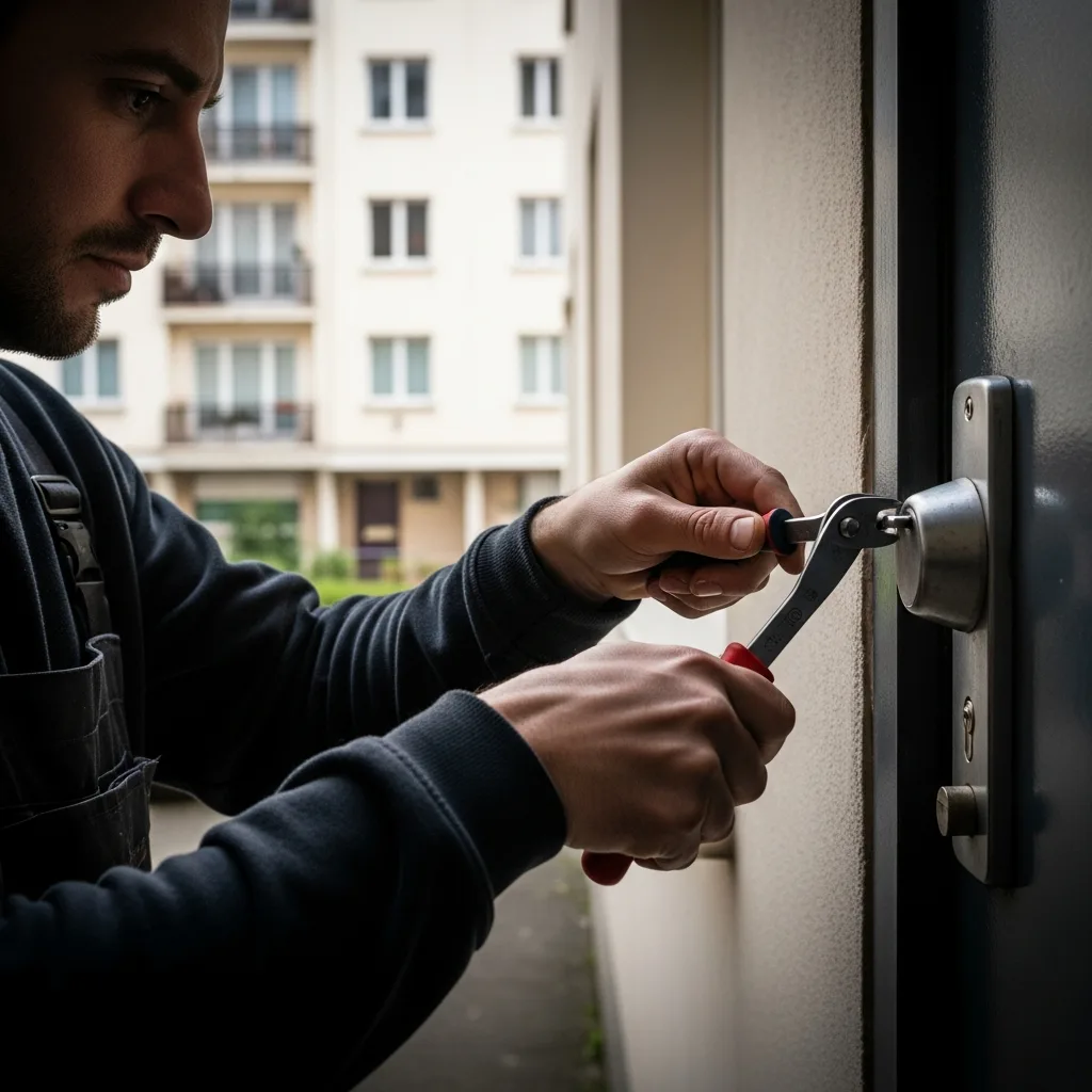 Serrurier ouvrant une porte à Mantes-la-Jolie