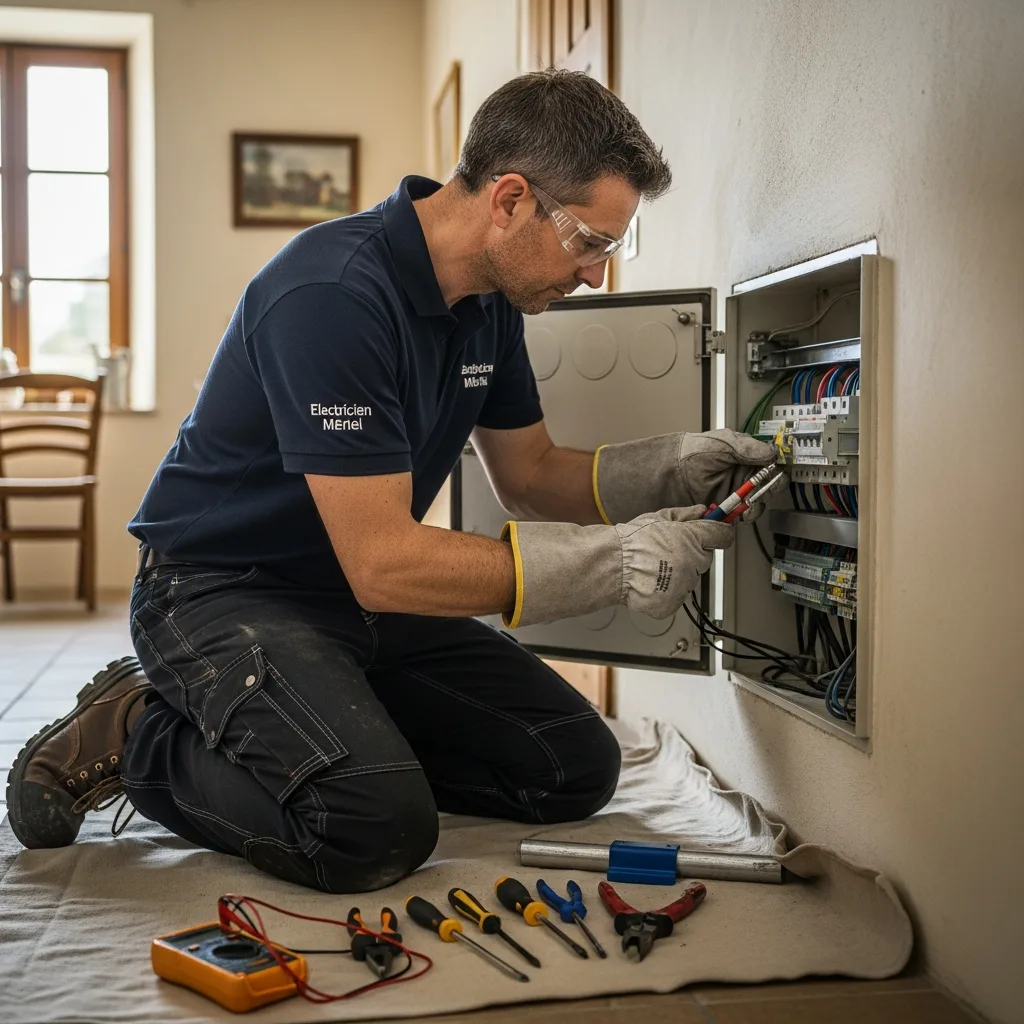 Électricien intervenant à Mériel