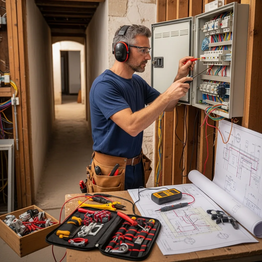 Électricien intervenant à Messy
