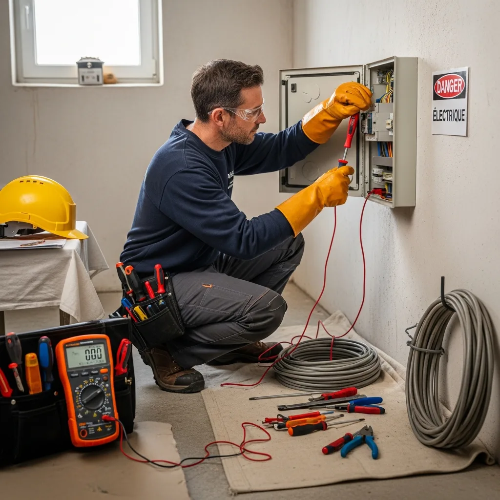 Électricien intervenant à Montlhéry
