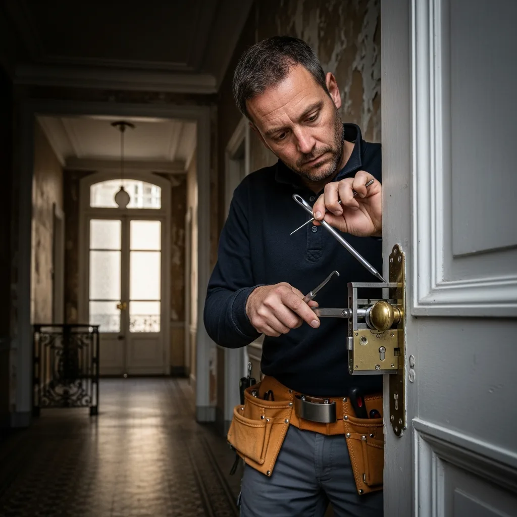 Serrurier ouvrant une porte à Montmorency