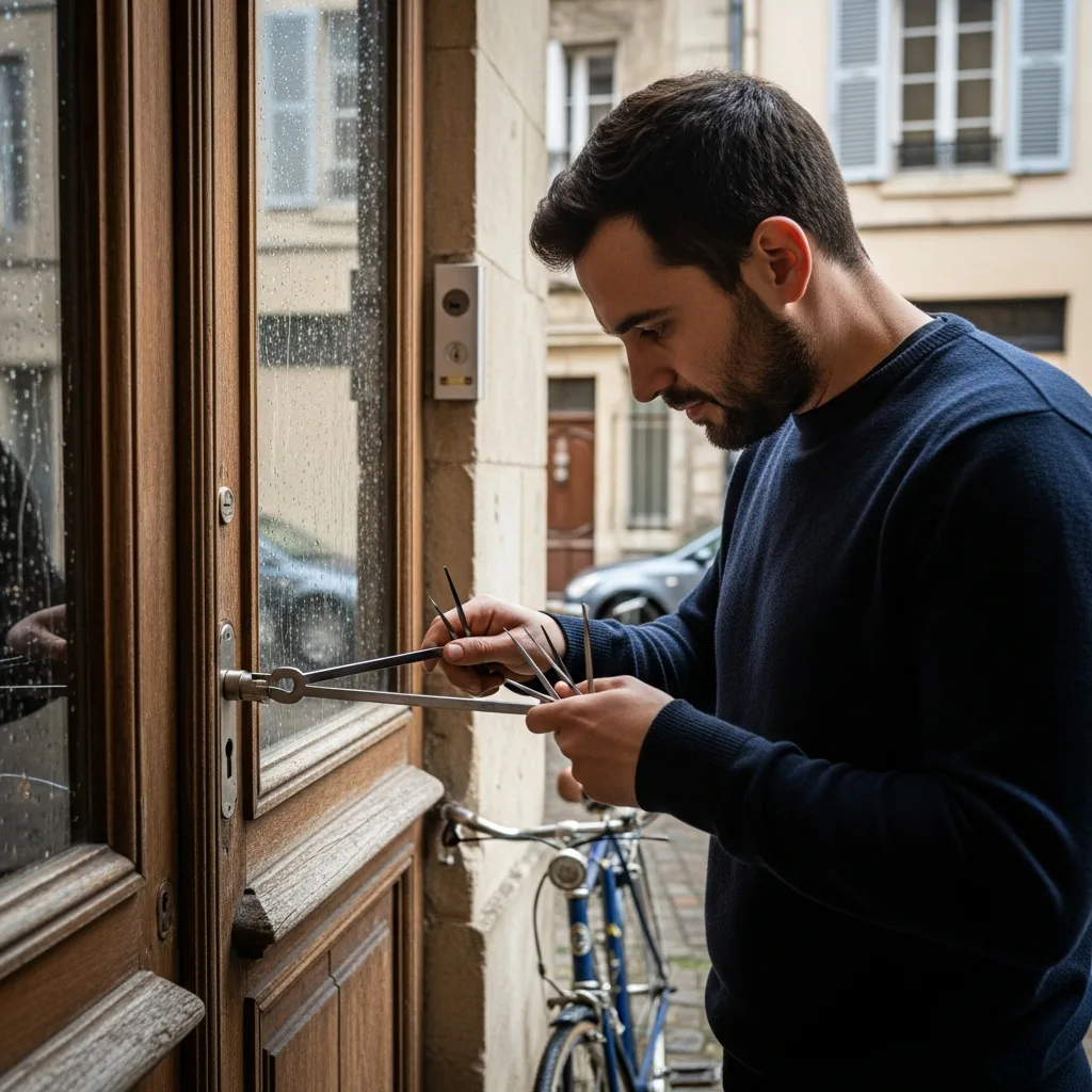 Serrurier ouvrant une porte à Moussy-le-Vieux