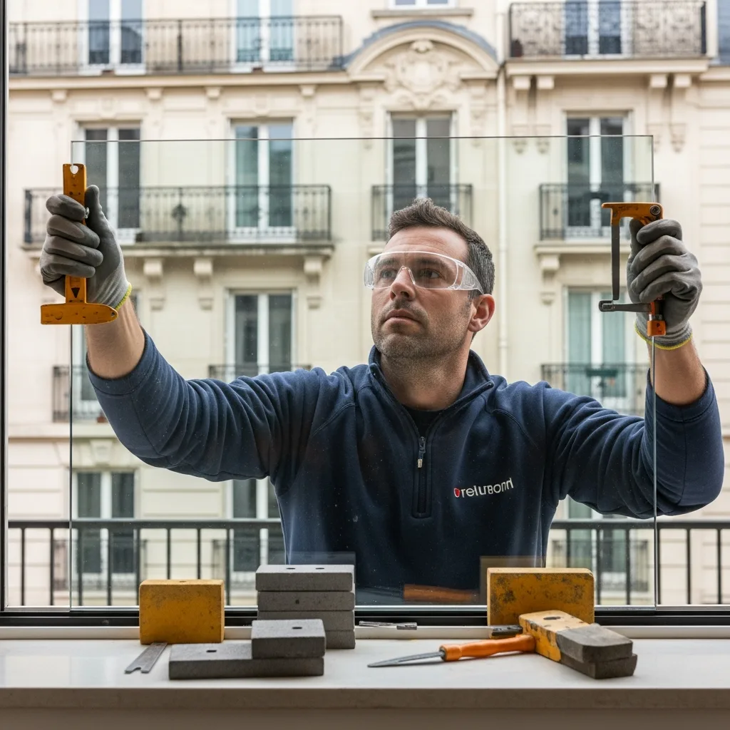 Vitrier remplaçant une vitre à Neuilly-sur-Seine