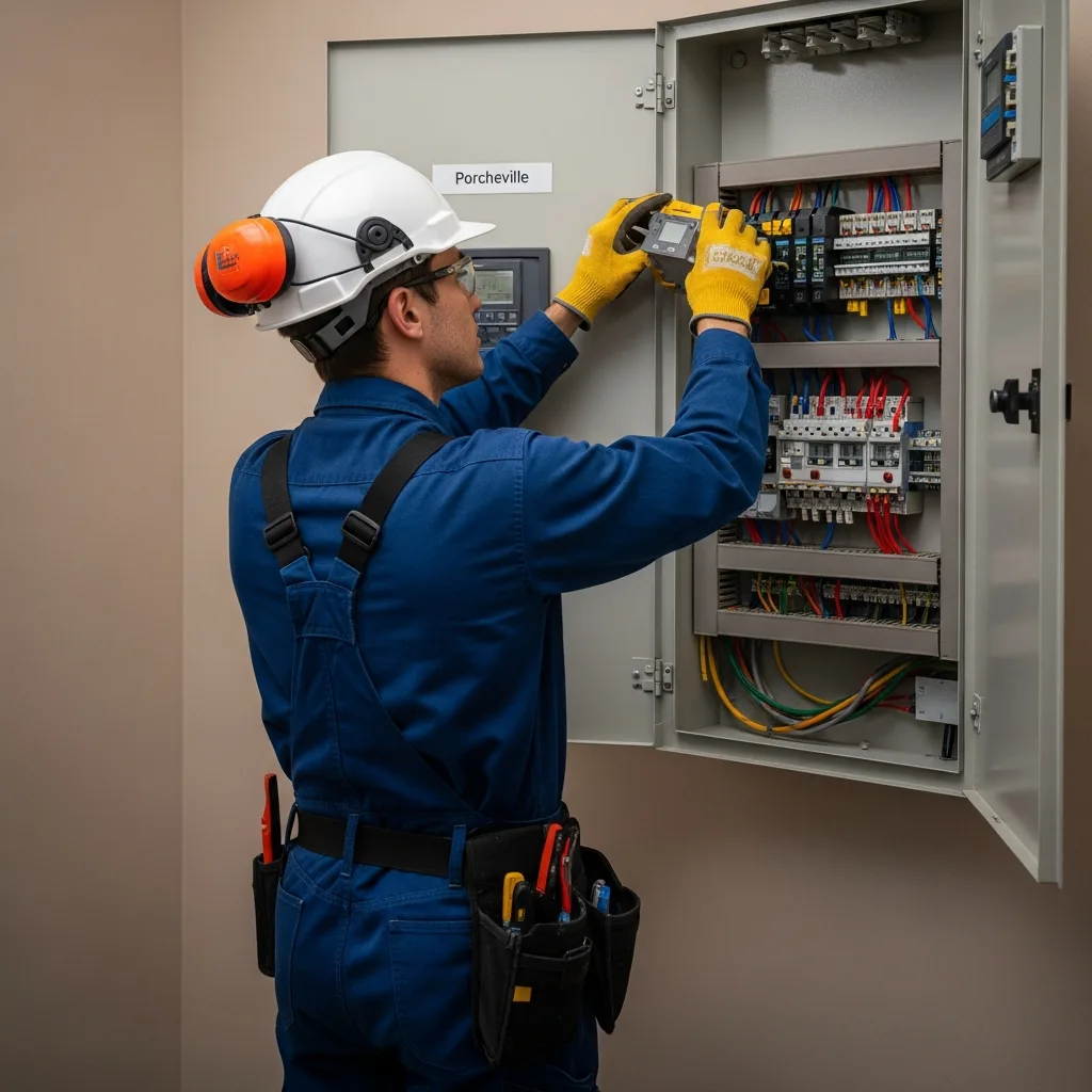 Électricien intervenant à Porcheville