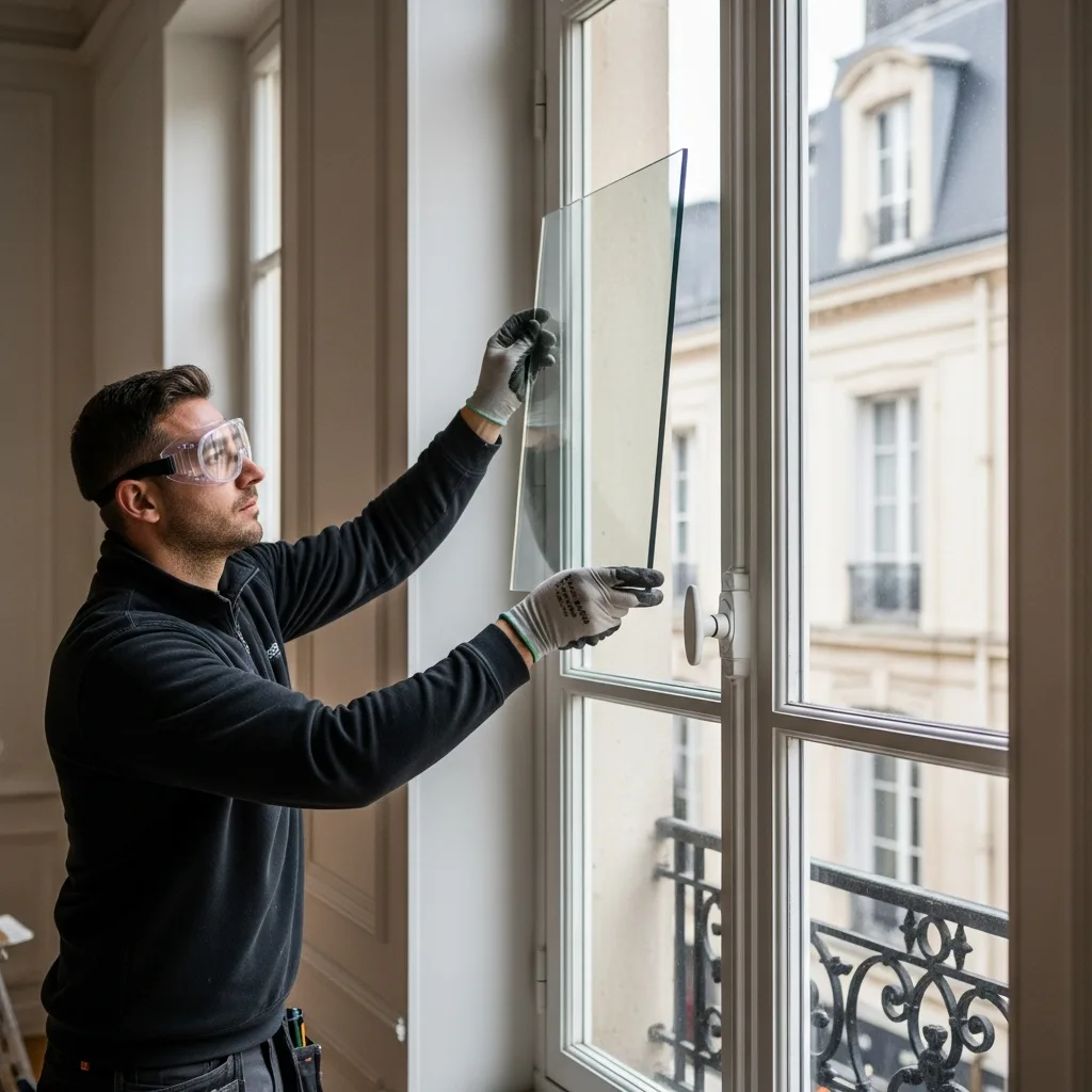 Vitrier remplaçant une vitre à Saint-Arnoult-en-Yvelines