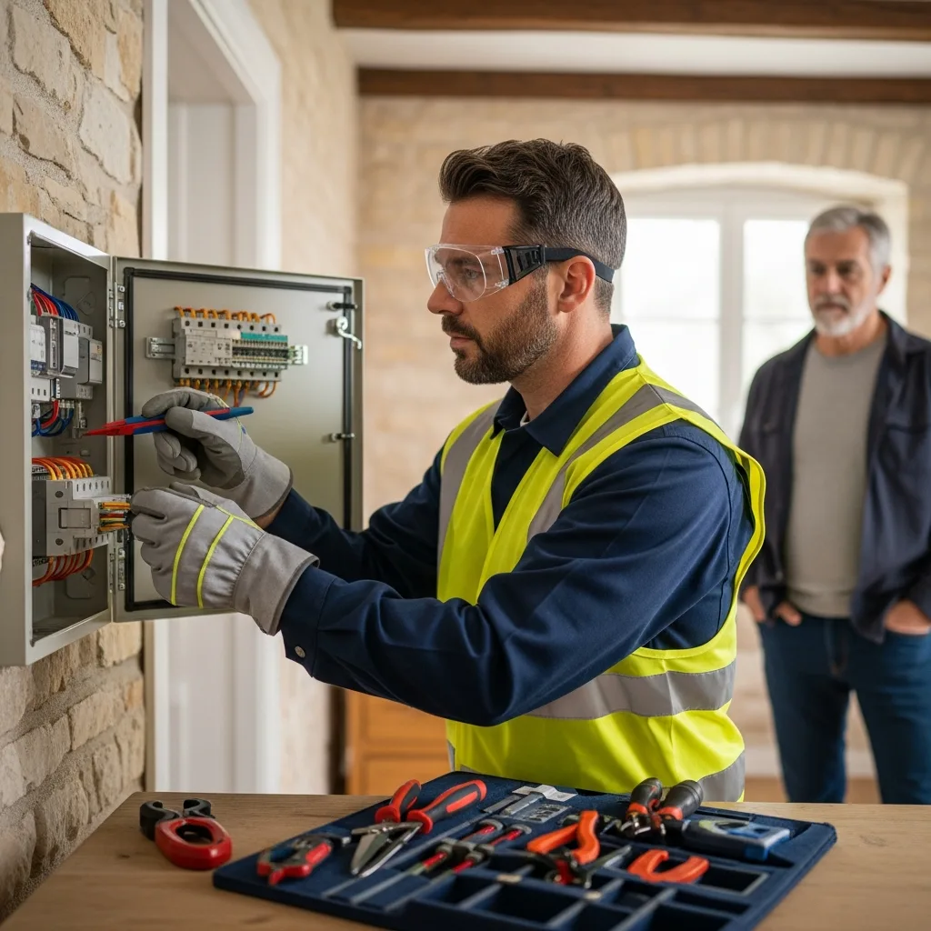 Électricien intervenant à Saint-Cyr-l'École