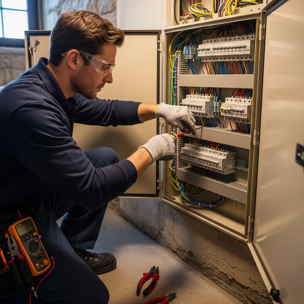 Électricien intervenant à Saint-Martin-du-Tertre