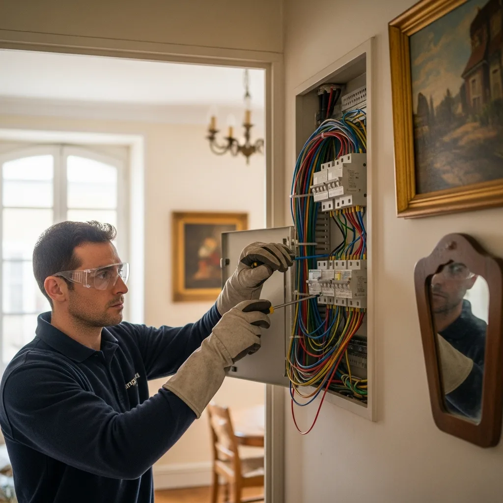 Électricien intervenant à Saint-Pierre-lès-Nemours
