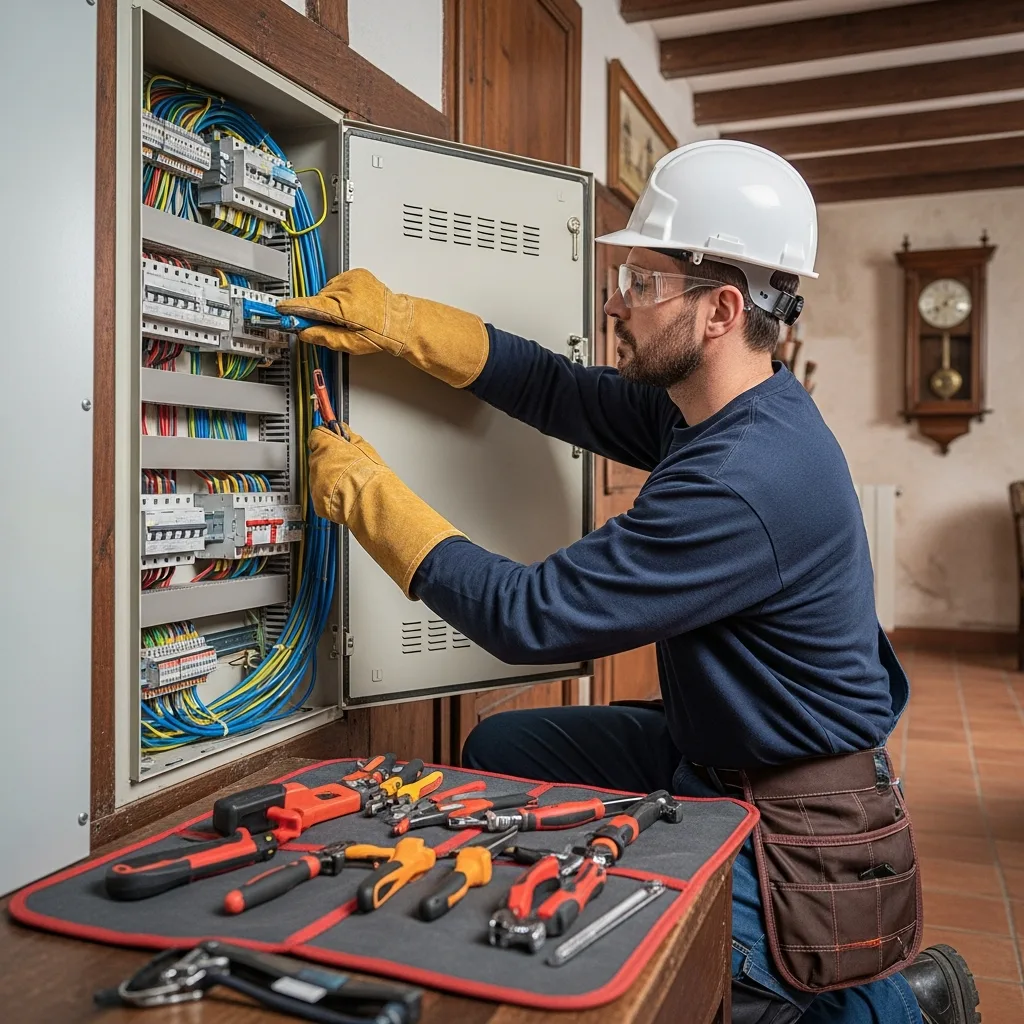 Électricien intervenant à Salins