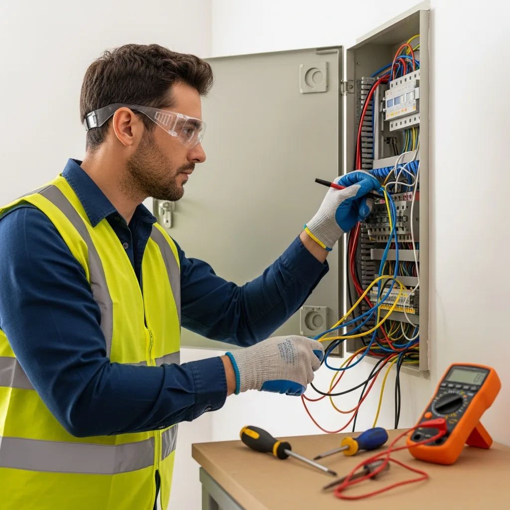 Électricien intervenant à Vaux-le-Pénil