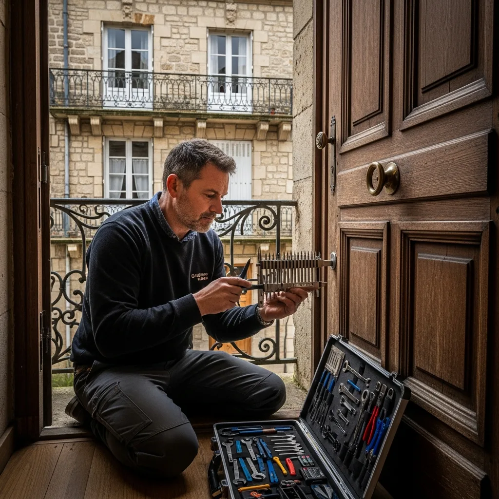 Serrurier ouvrant une porte à Vigny