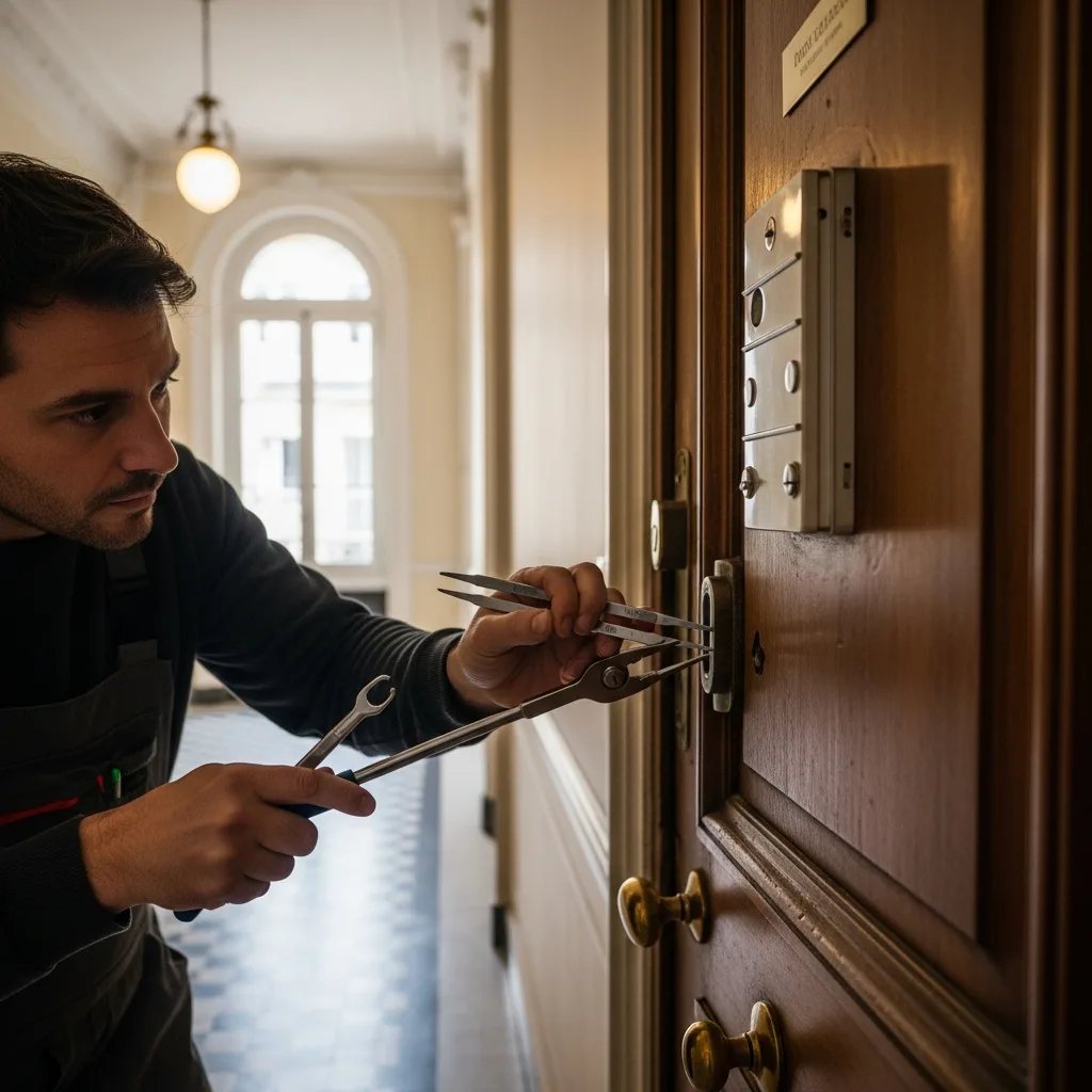 Serrurier ouvrant une porte à Vitry-sur-Seine
